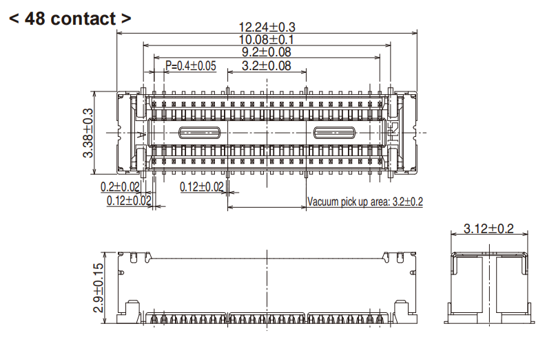 DF40GB插座_堆疊高度3.0mm（帶屏蔽層）